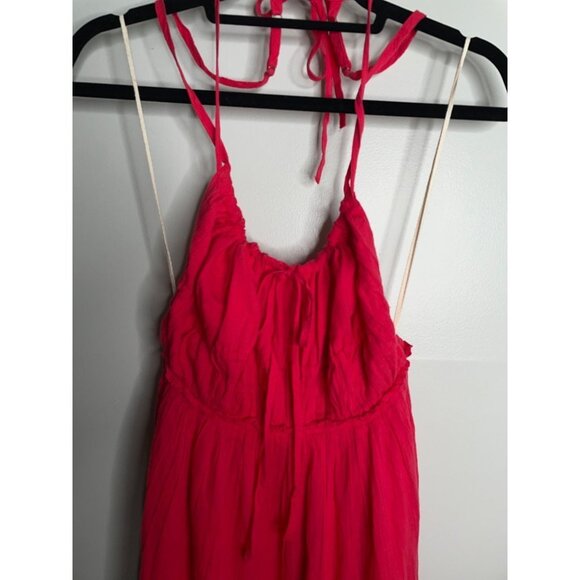 Free People Taking Sides Red Maxi Dress Size M New Flowy Free-est Collection NWT - Picture 5 of 7